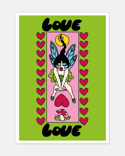 Champignon love - Affiche A3