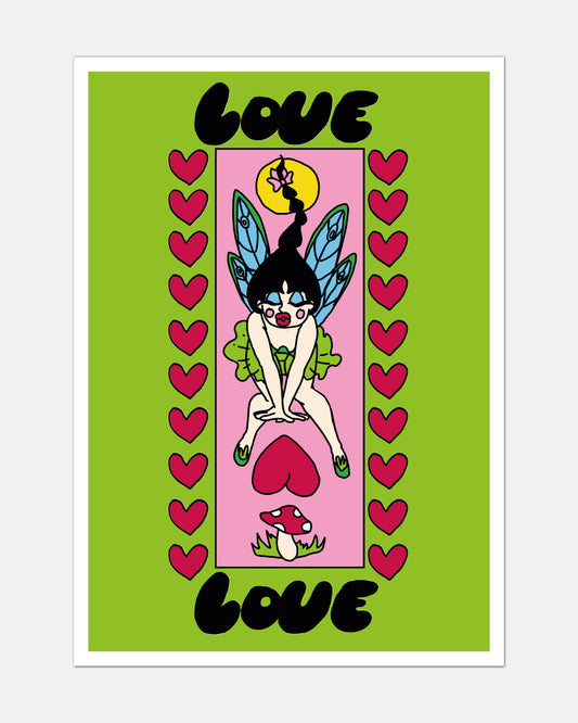 Champignon love - Affiche A3