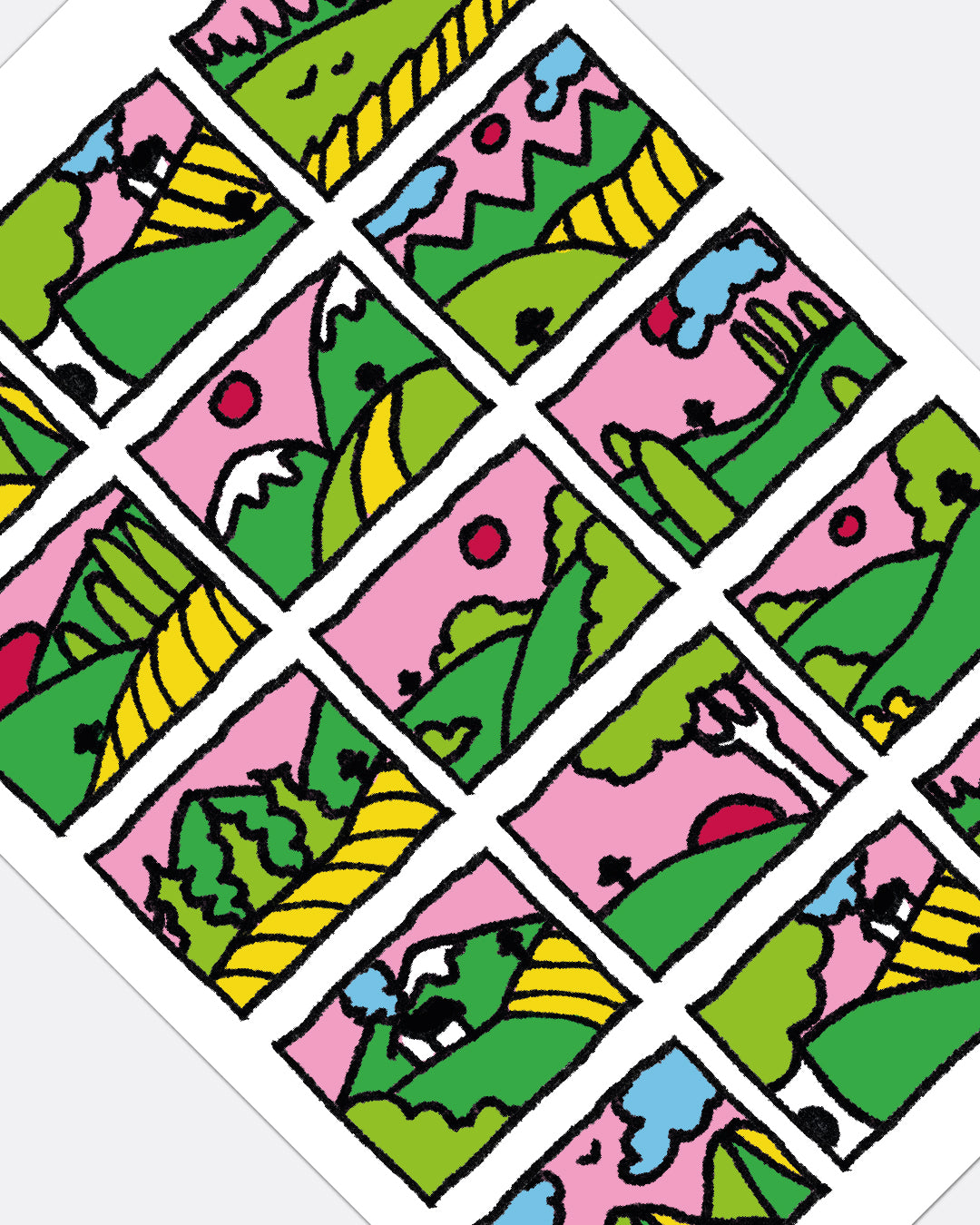 Paysage champignon - Affiche A3